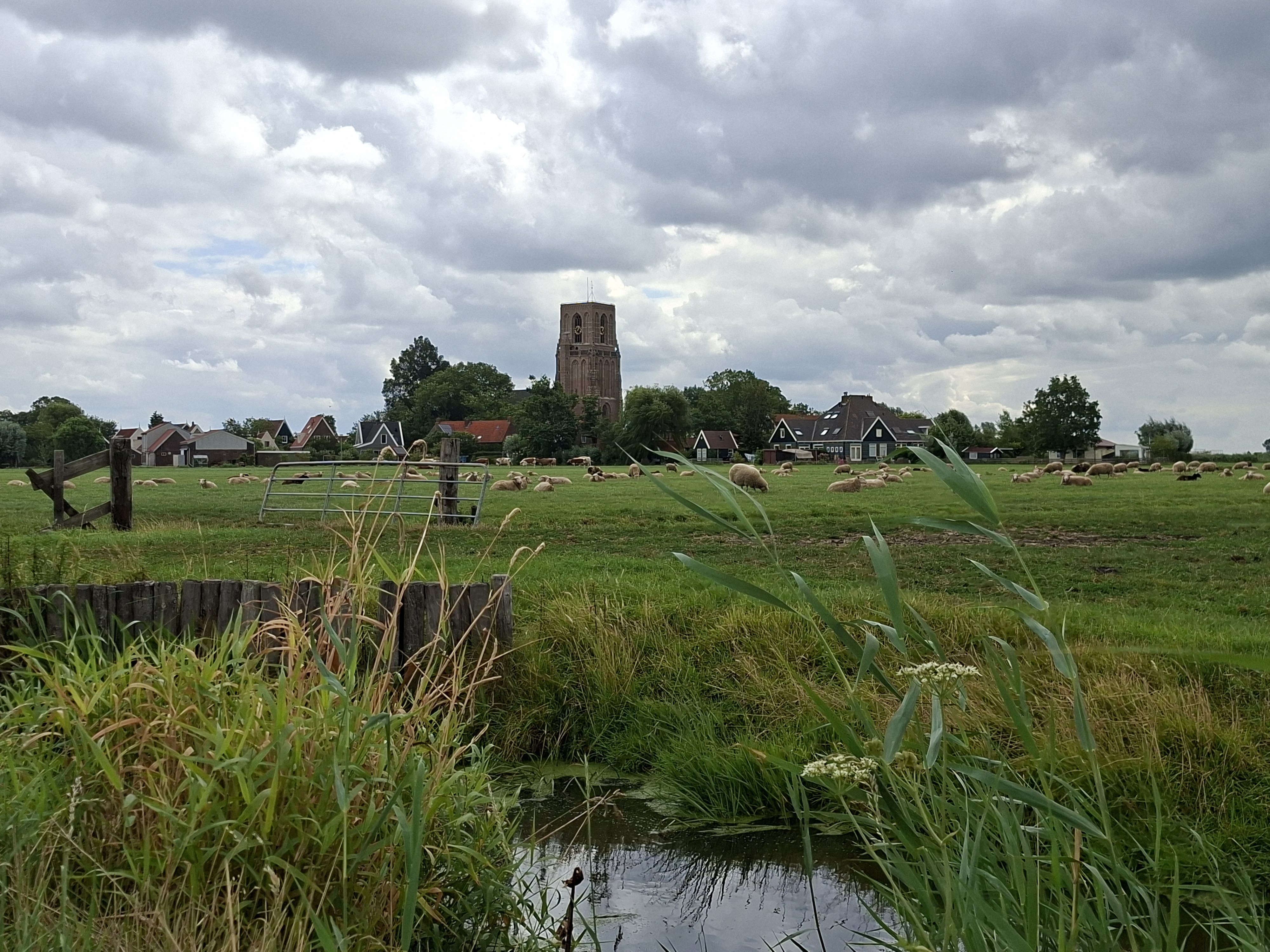 Prairie, église et village de Waterland